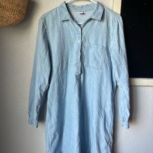 Old Navy Chambray Long Sleeve Dress